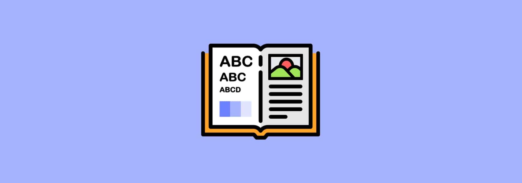 A book cover with the letters ABC and ABC on it. Contact Viabrand for a brand style guide. Learn more about us!